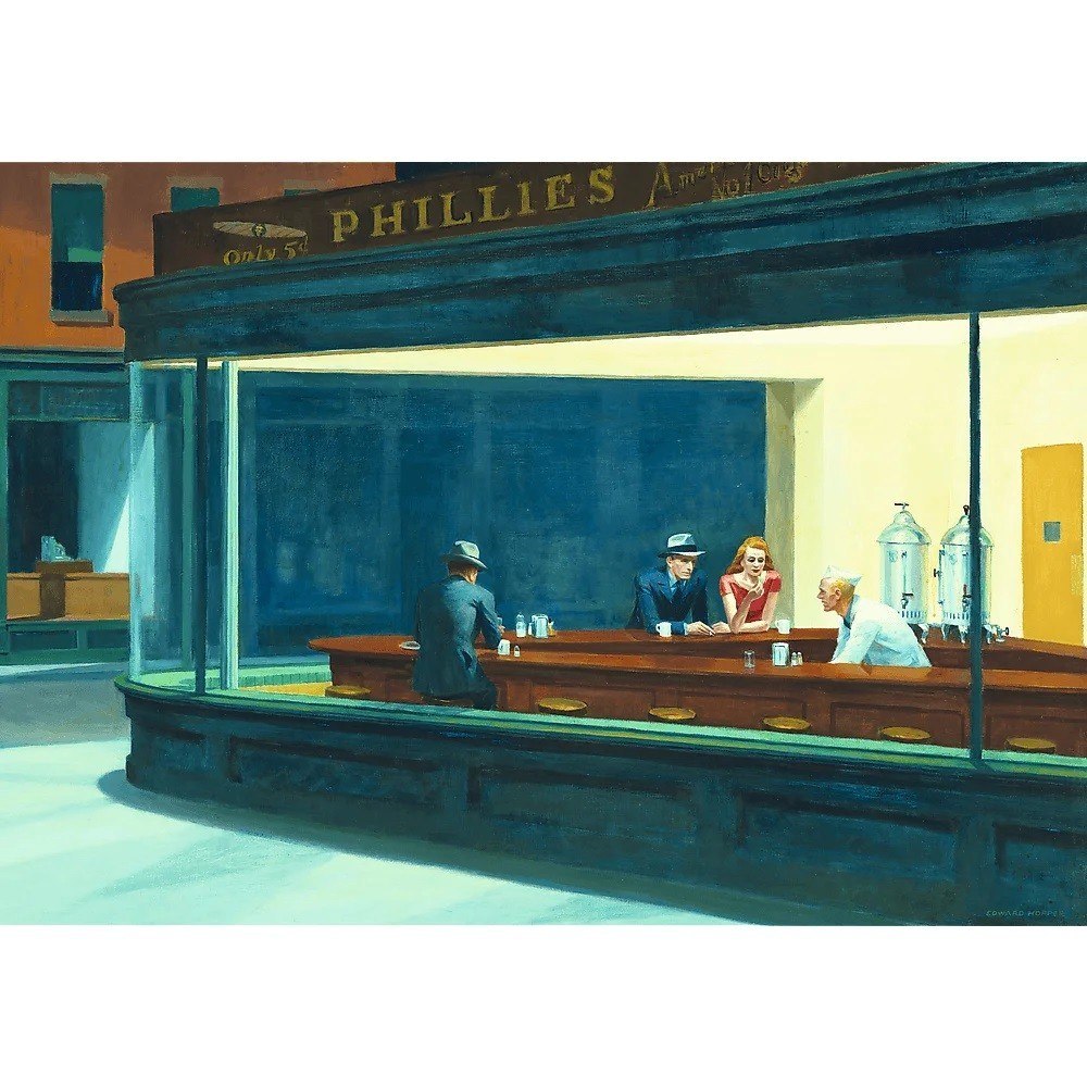 Puzzle 1000 pièces Art Collection Night by Edward Hopper